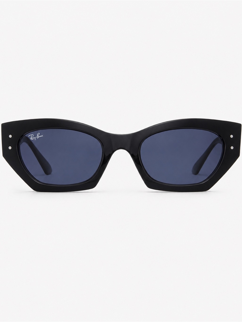 Ray-Ban Black Frame Sunglasses with Blue Lenses